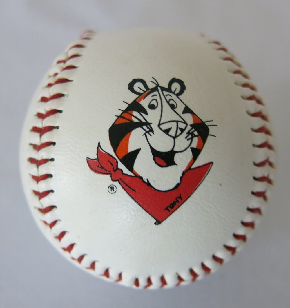 Vintage TONY THE TIGER Frosted Flakes Baseball 1990's Cereal Promo Kellogg